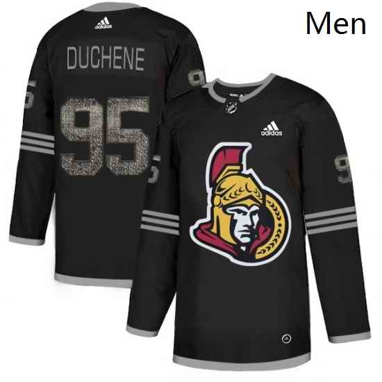 Mens Adidas Ottawa Senators 95 Matt Duchene Black Authentic Classic Stitched NHL Jersey
